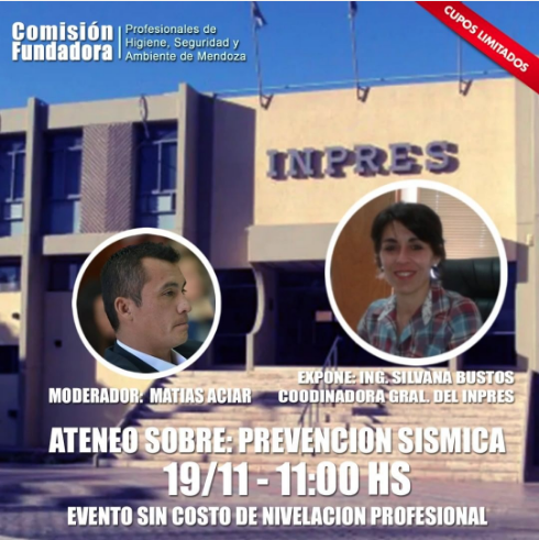 Invitación: Webinar «Prevención Sísmica».