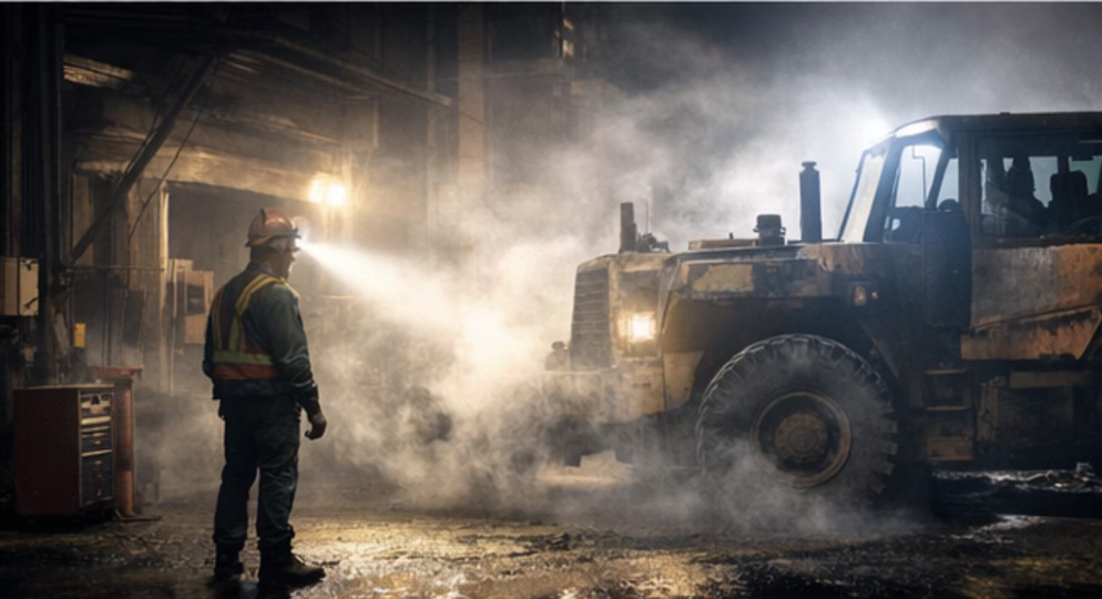 Humos y gases de escape en espacios cerrados